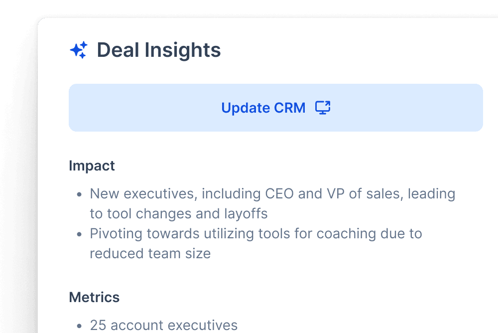CRM update feature